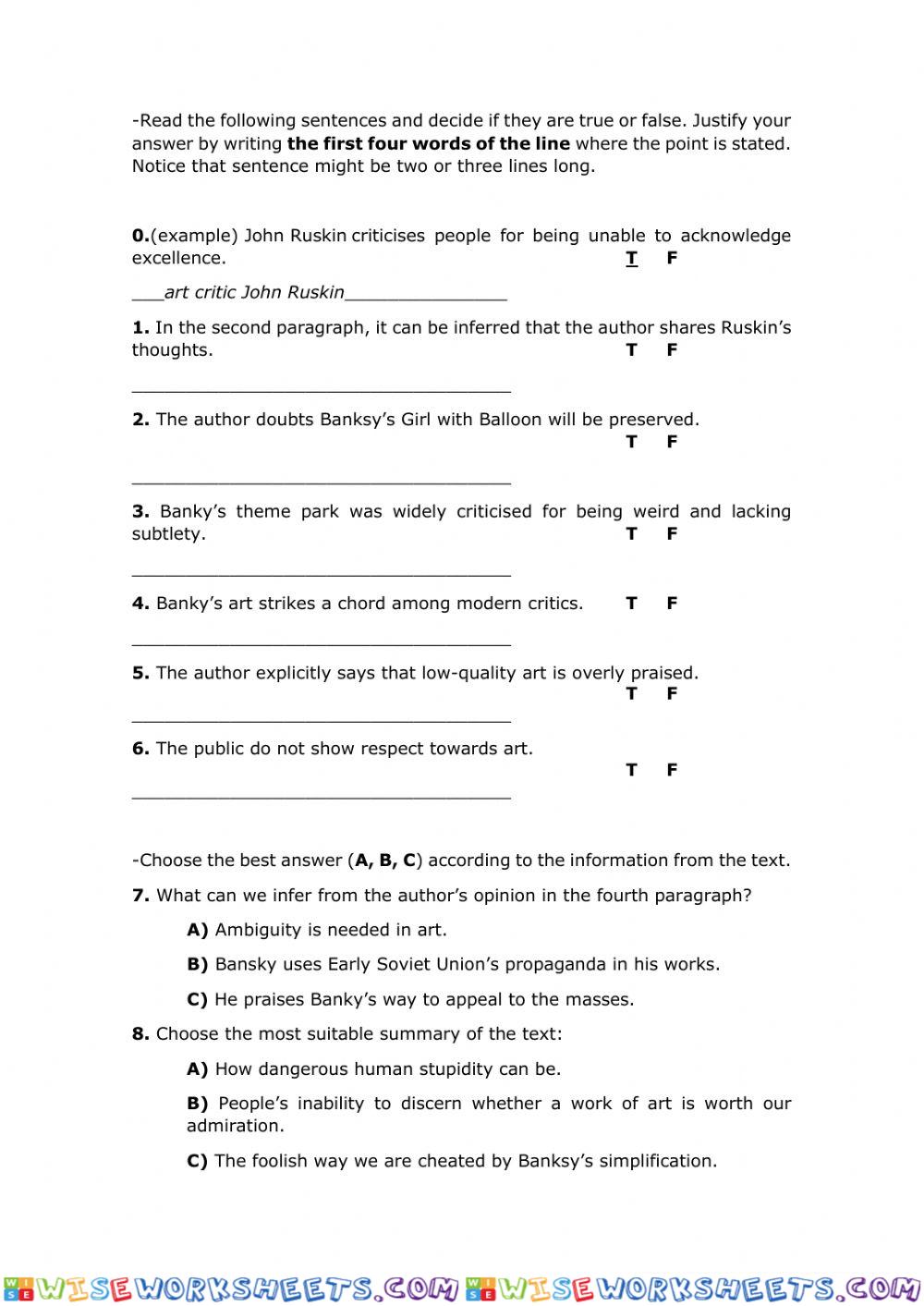 worksheet