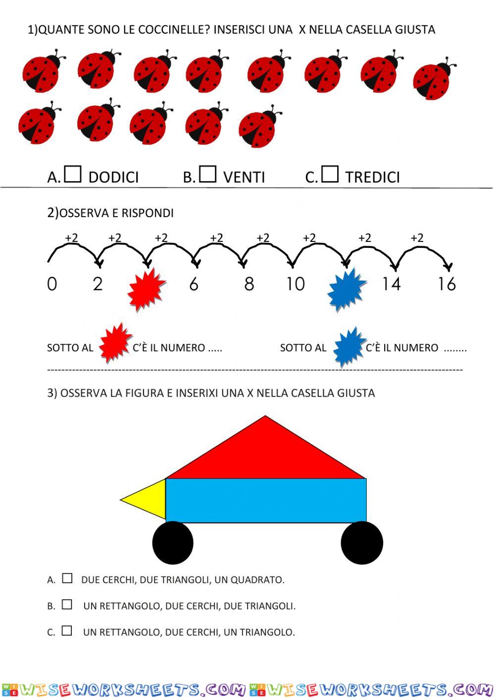 Quiz matematici classe 1