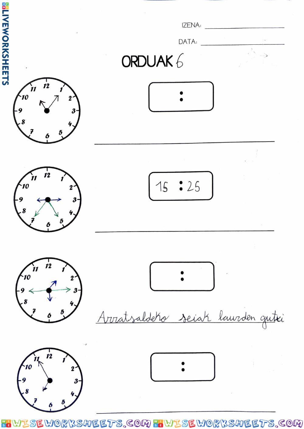 worksheet