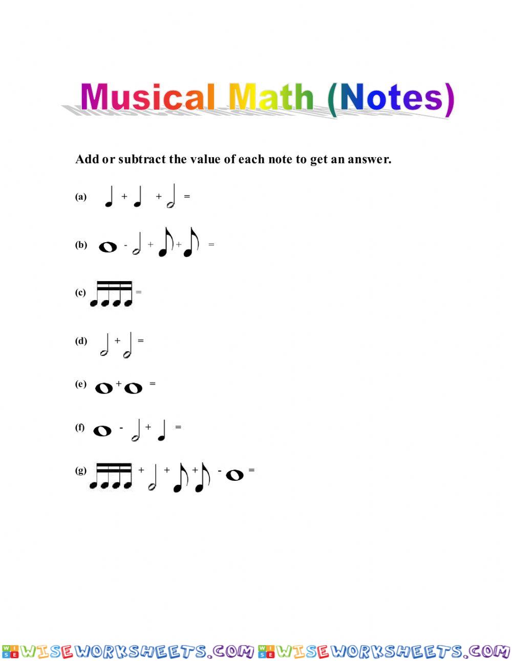 Musical Math (Notes only)