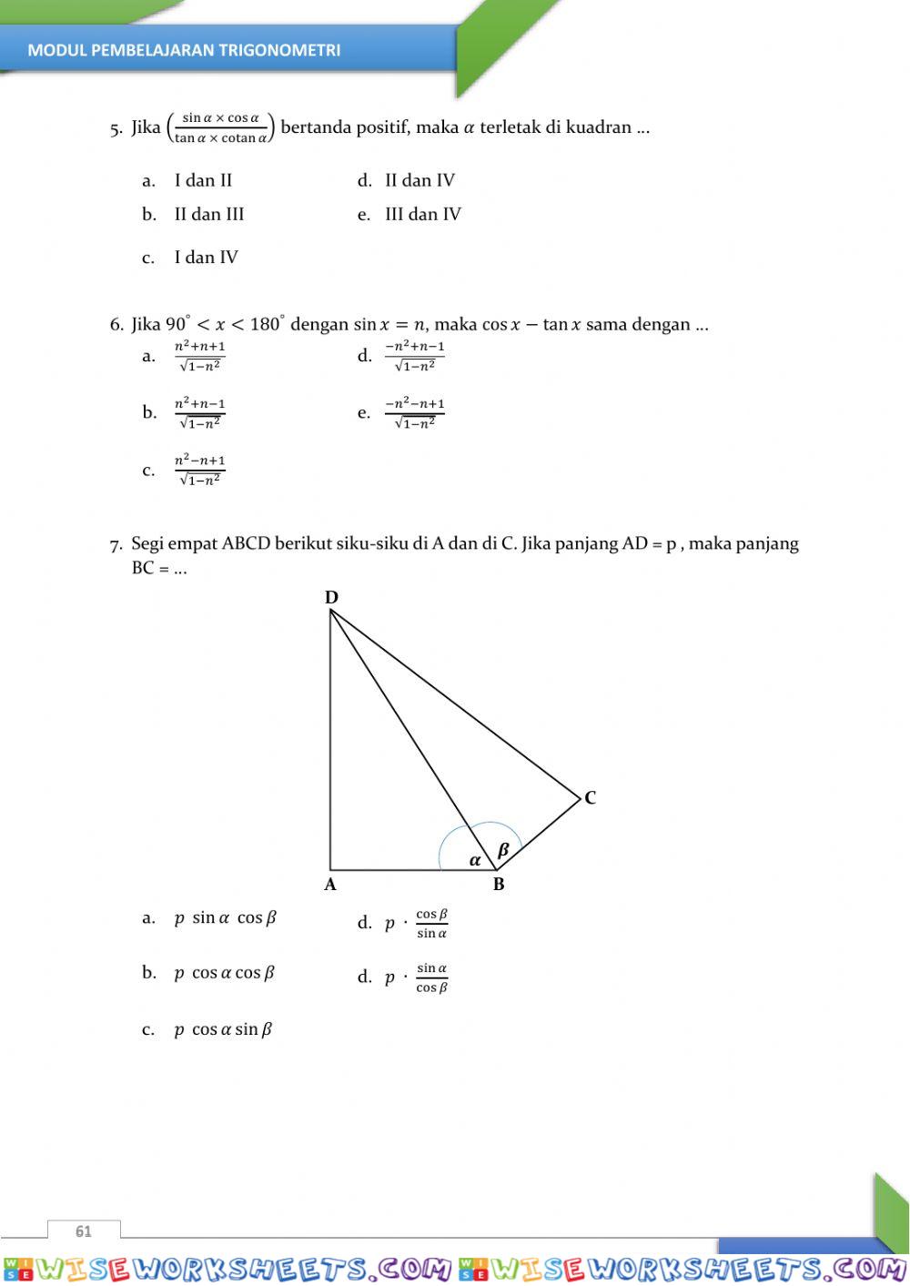 worksheet