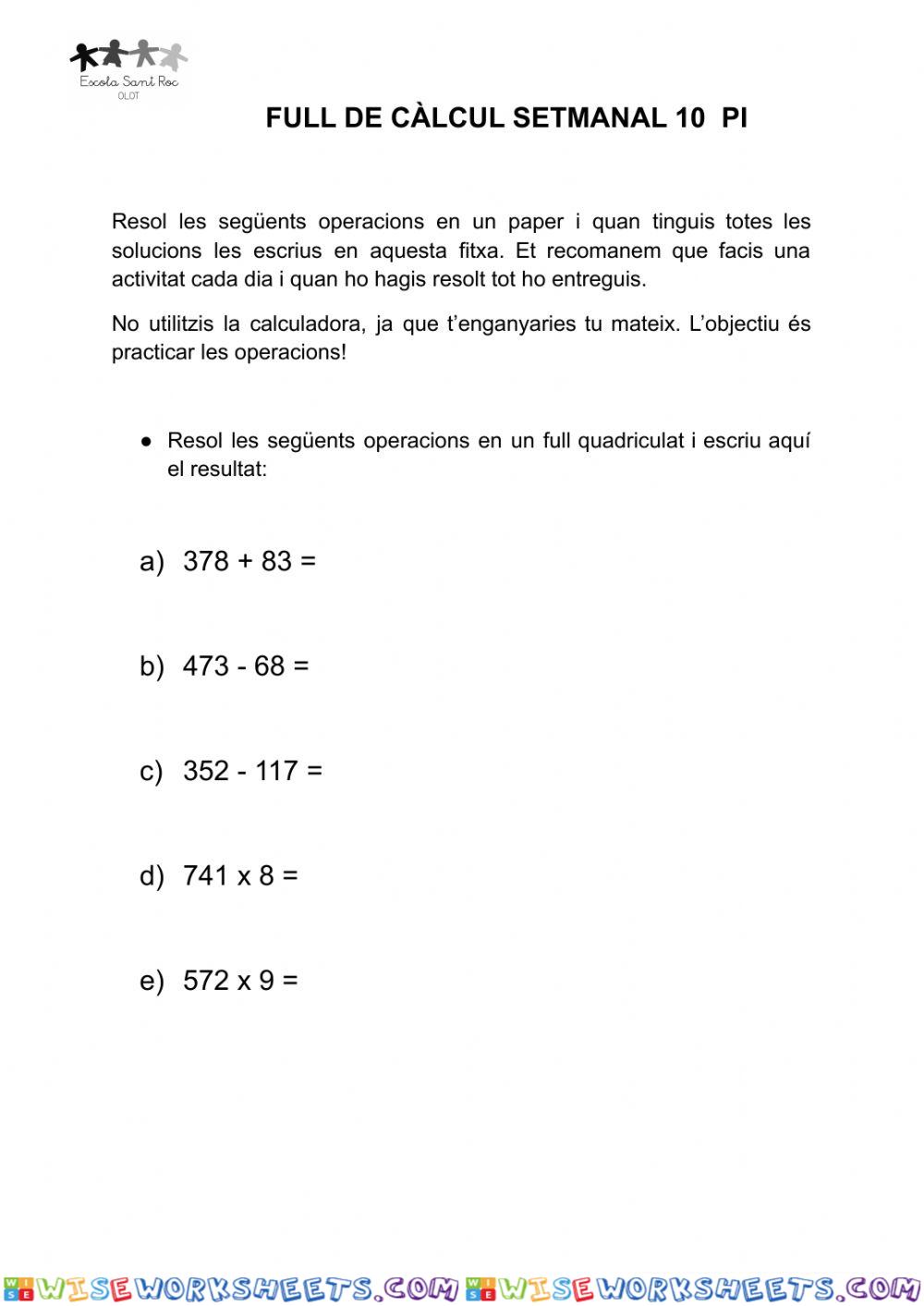 worksheet