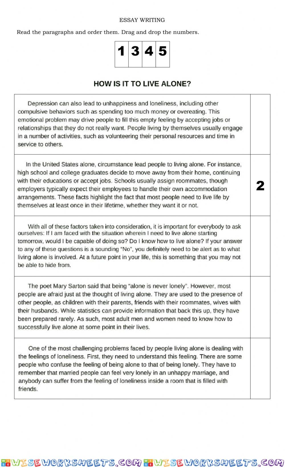 Essay structure