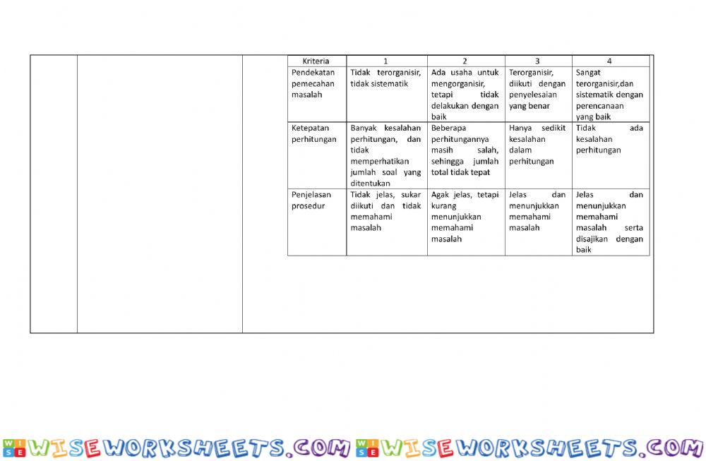 worksheet
