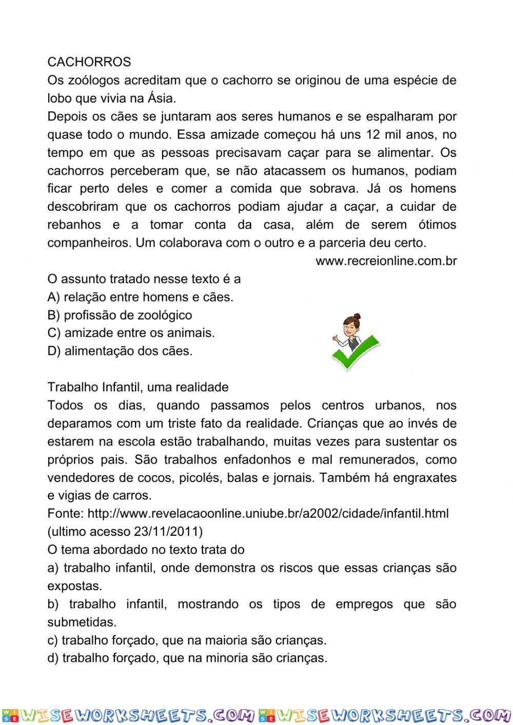 worksheet