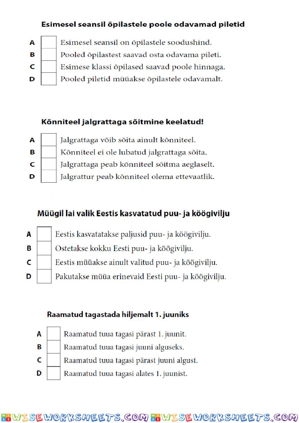 worksheet