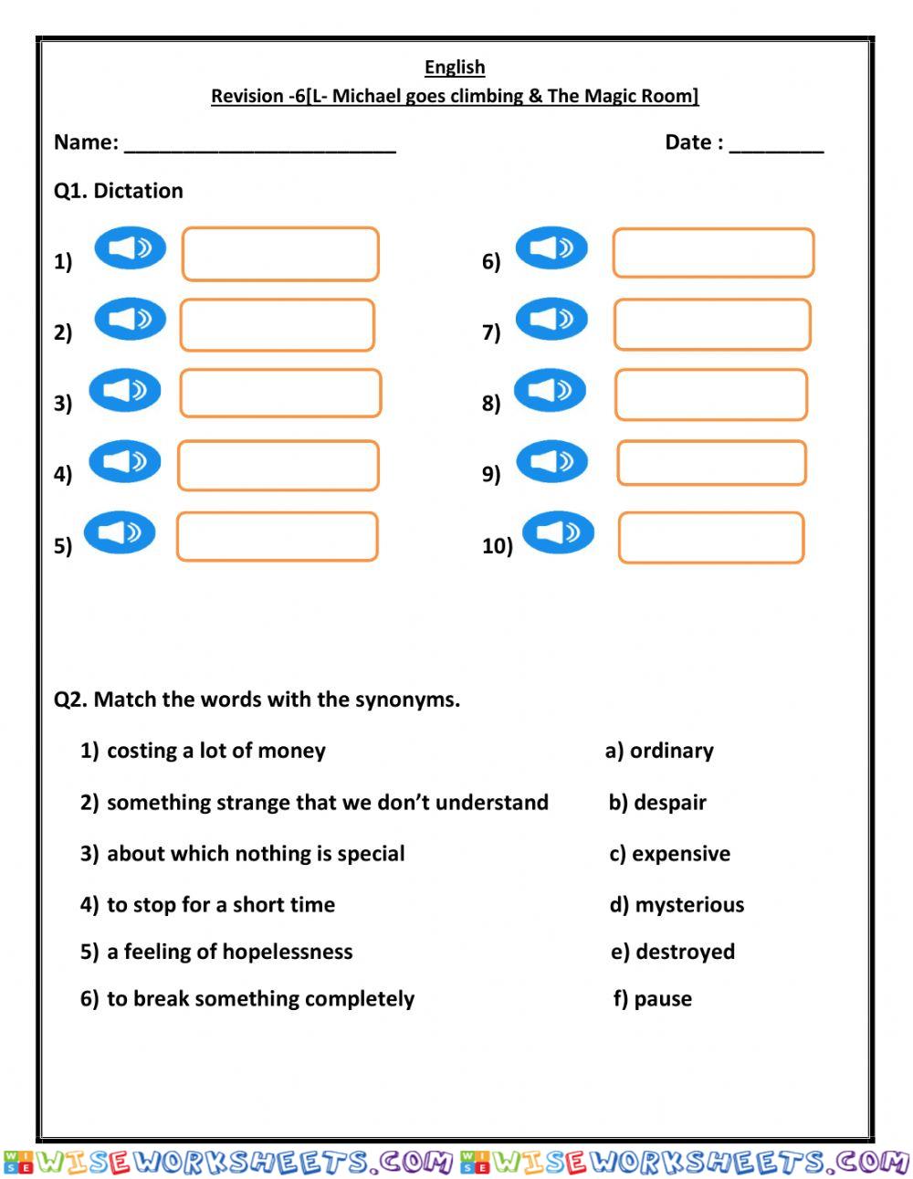worksheet