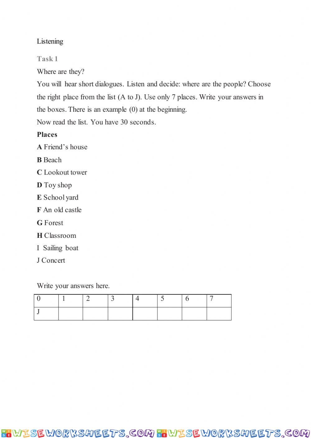 worksheet