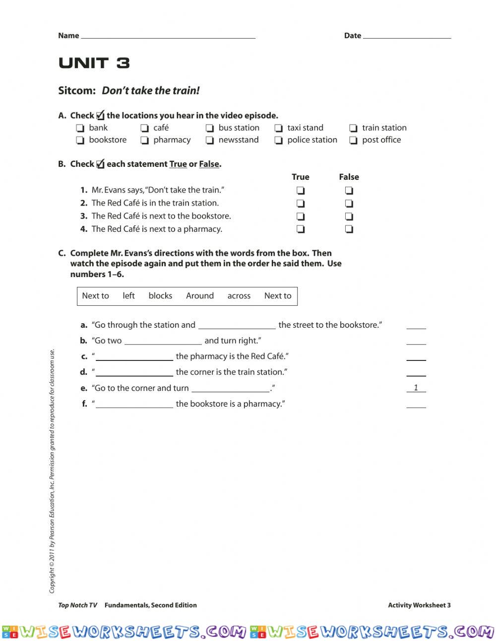 worksheet