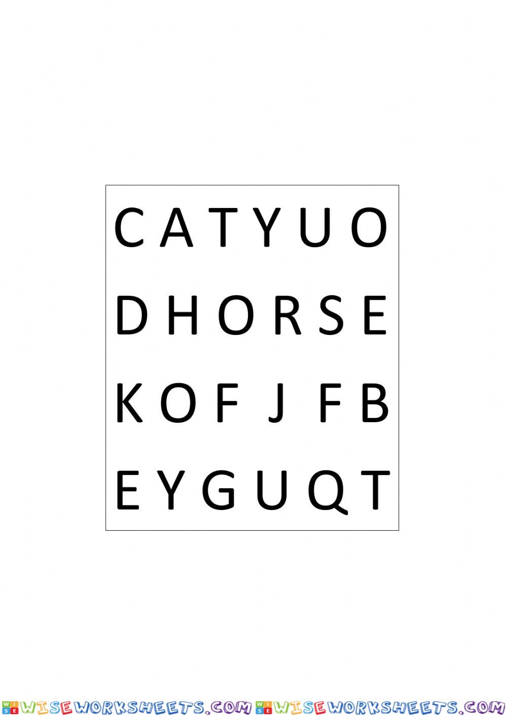 Word search puzzles