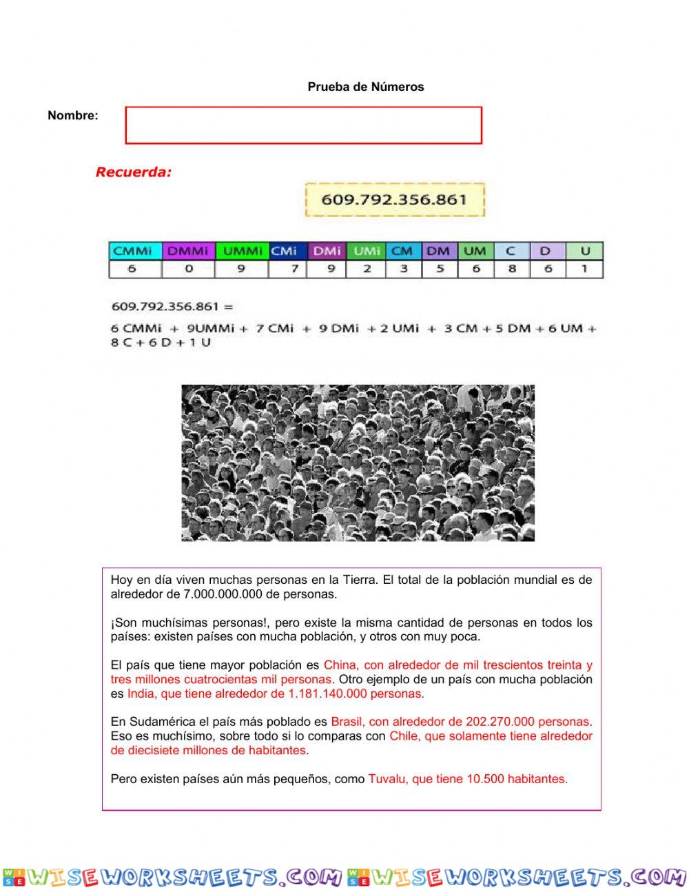 Números CMmi