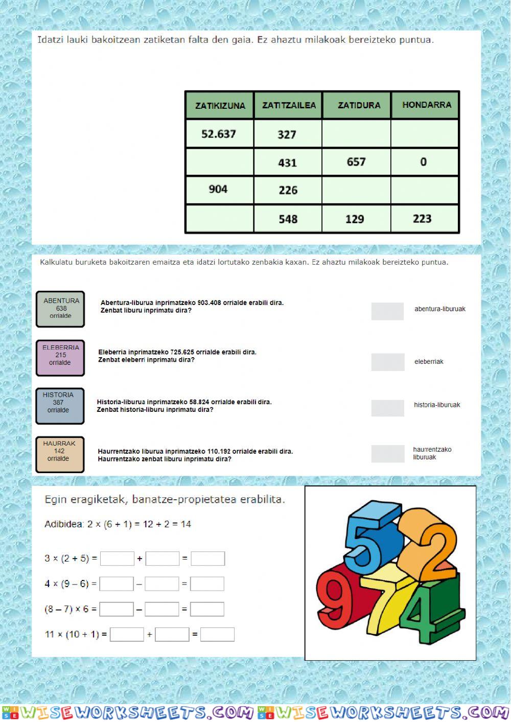 worksheet