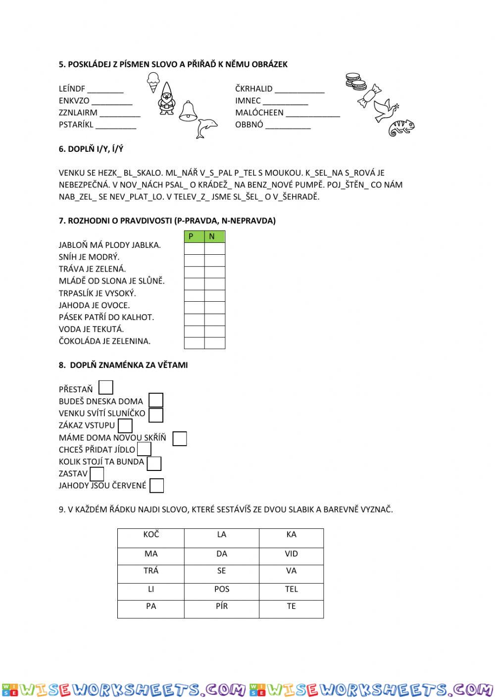 worksheet