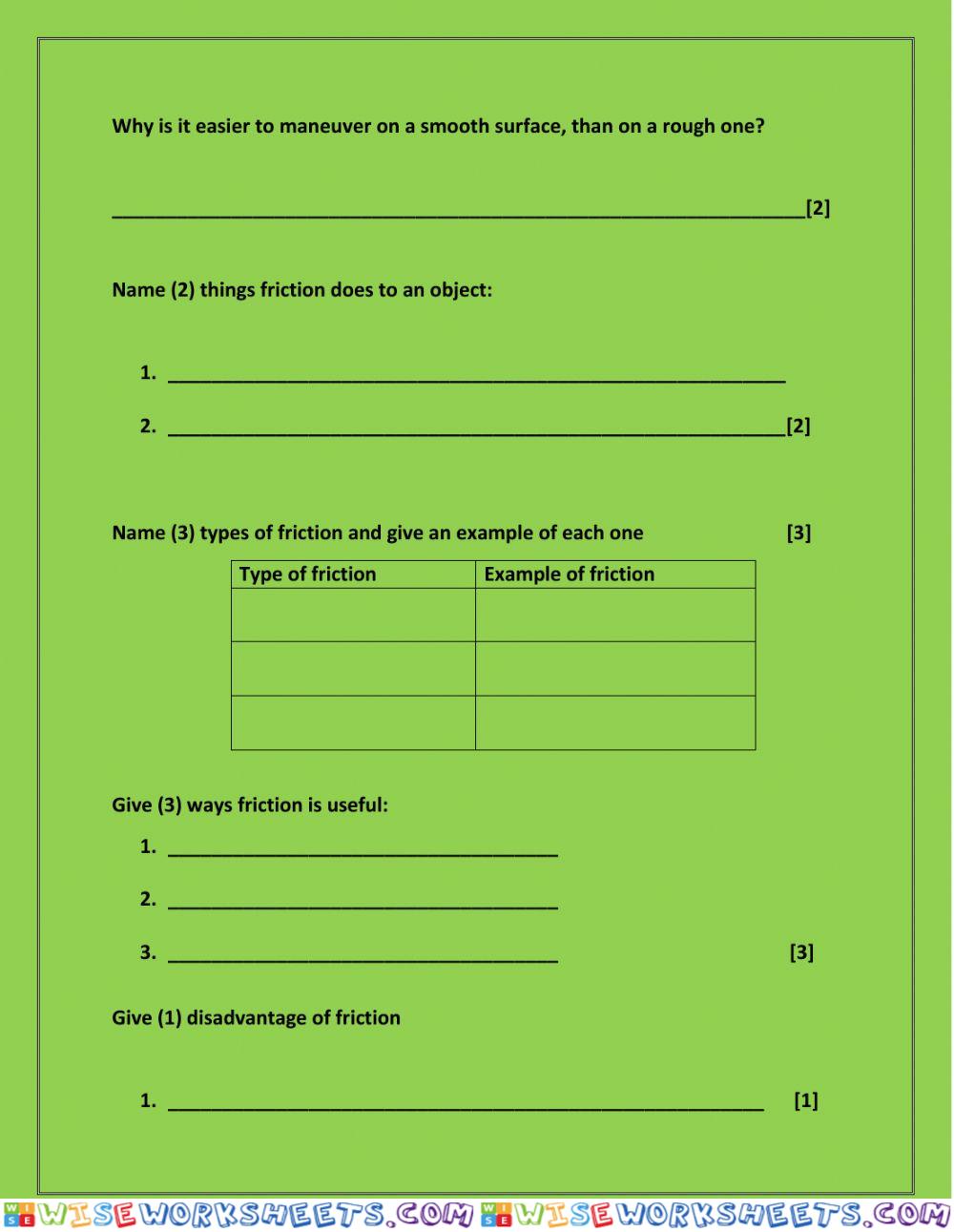 worksheet