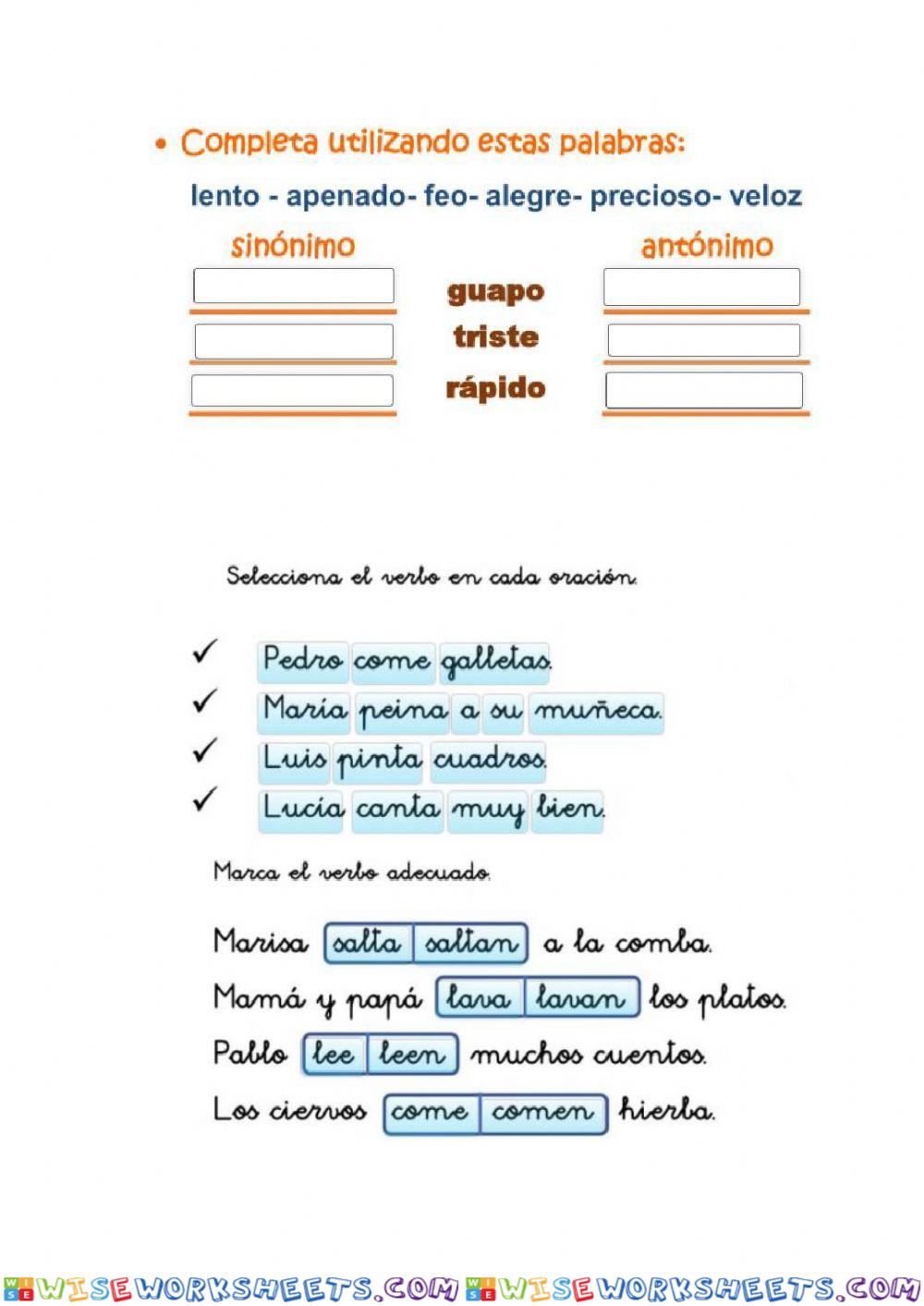 Aprendemos Sinónimo y Antónimo