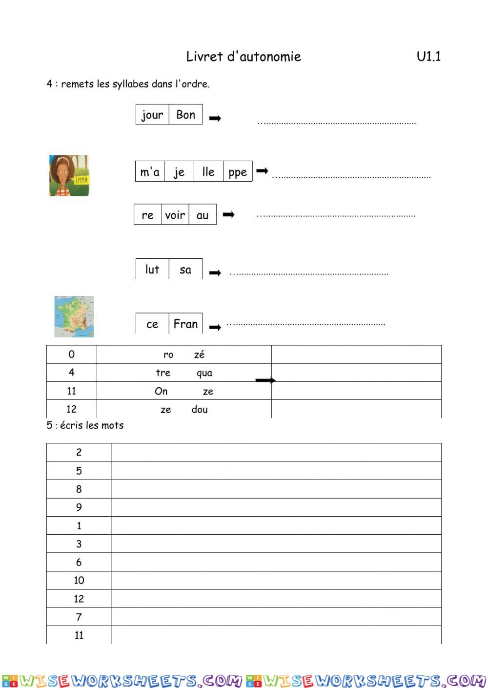 worksheet