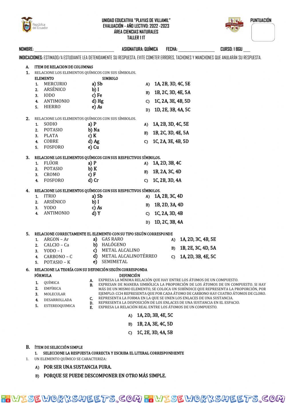 Conceptos básico de la química