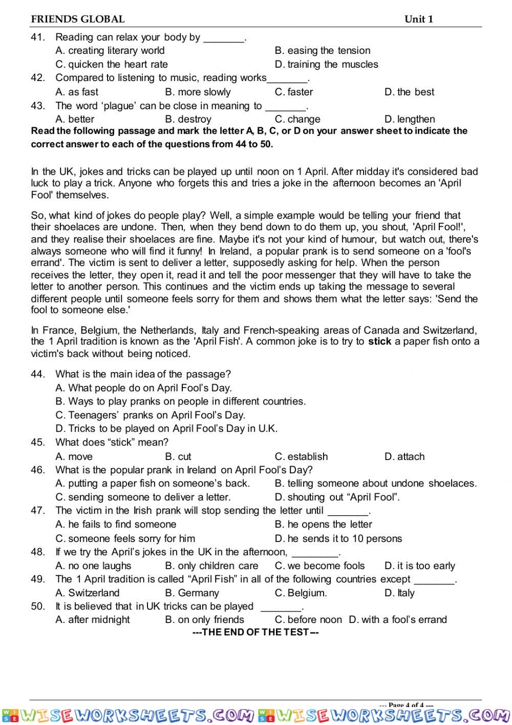 worksheet