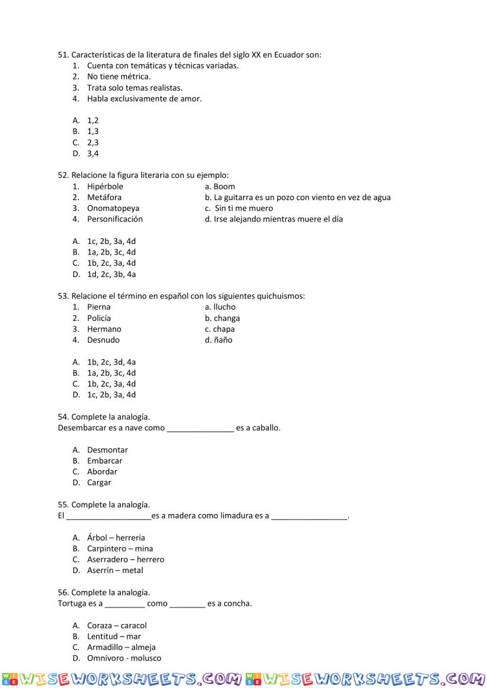 worksheet