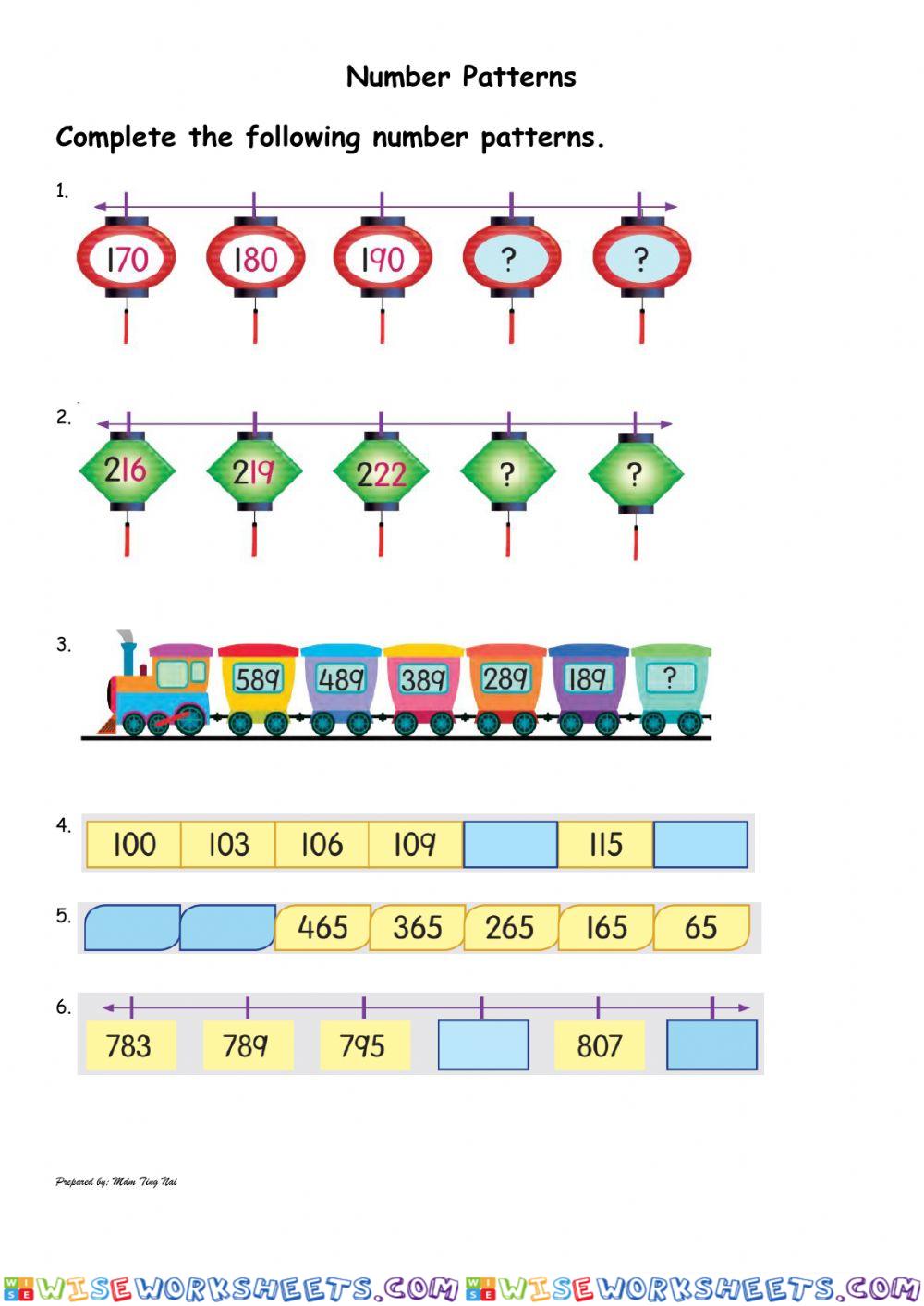 Number patterns