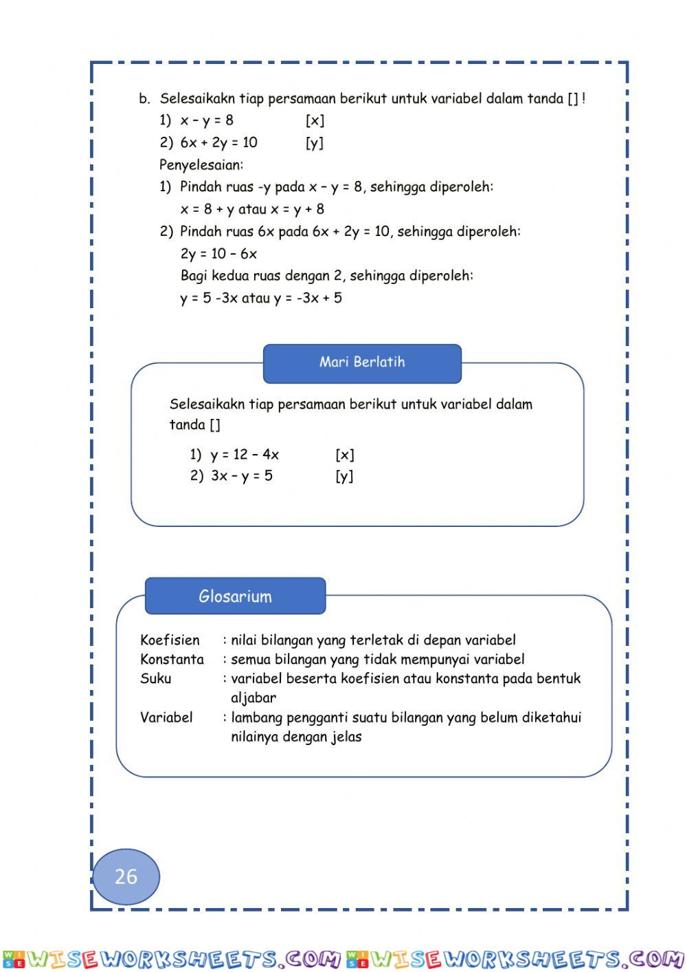 worksheet