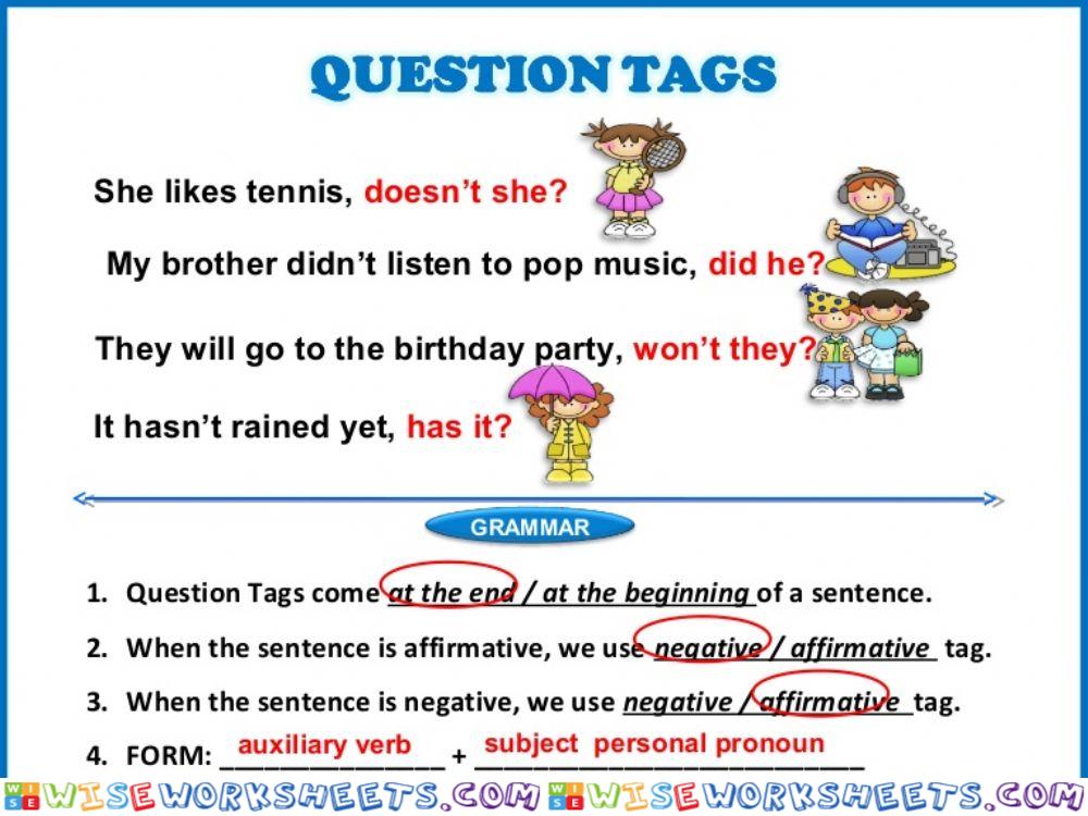 Tag questions