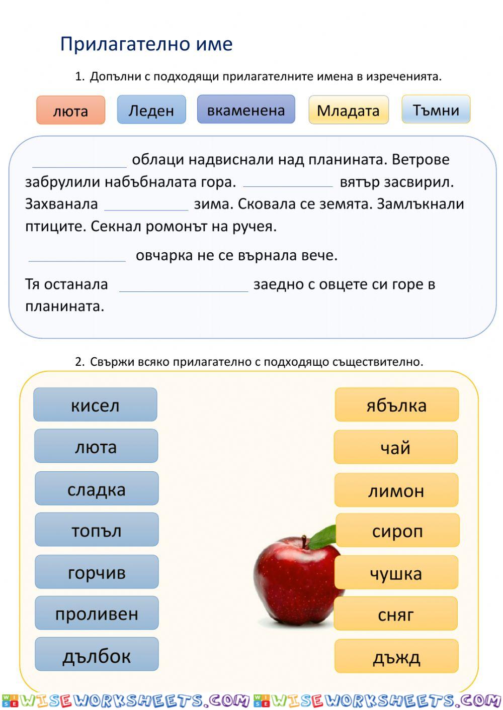 Прилагателно име