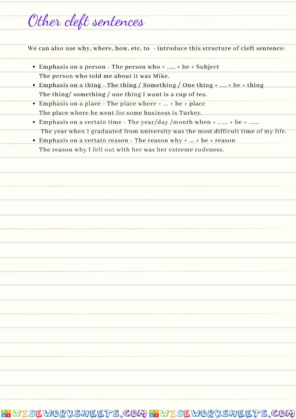 worksheet