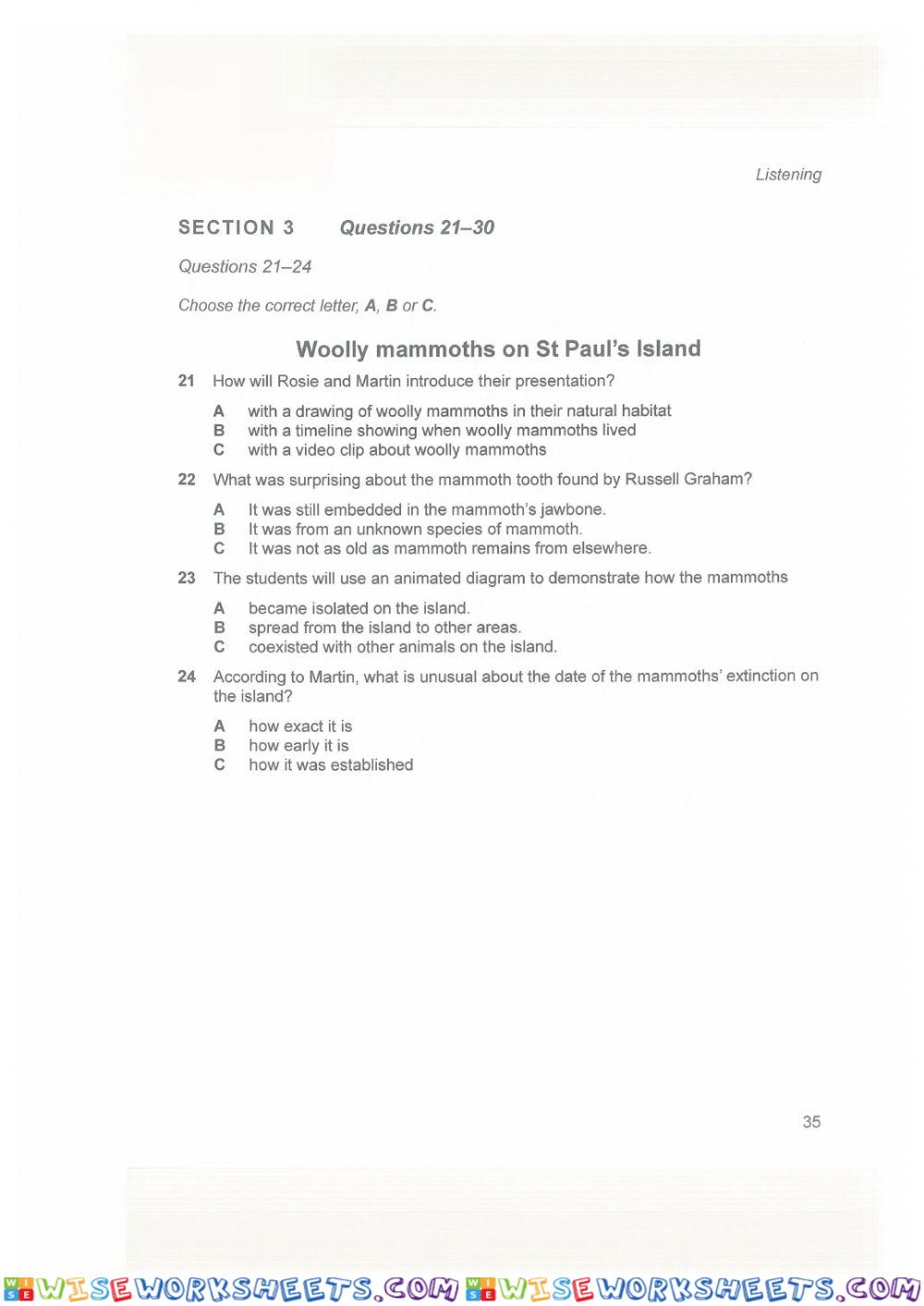 worksheet