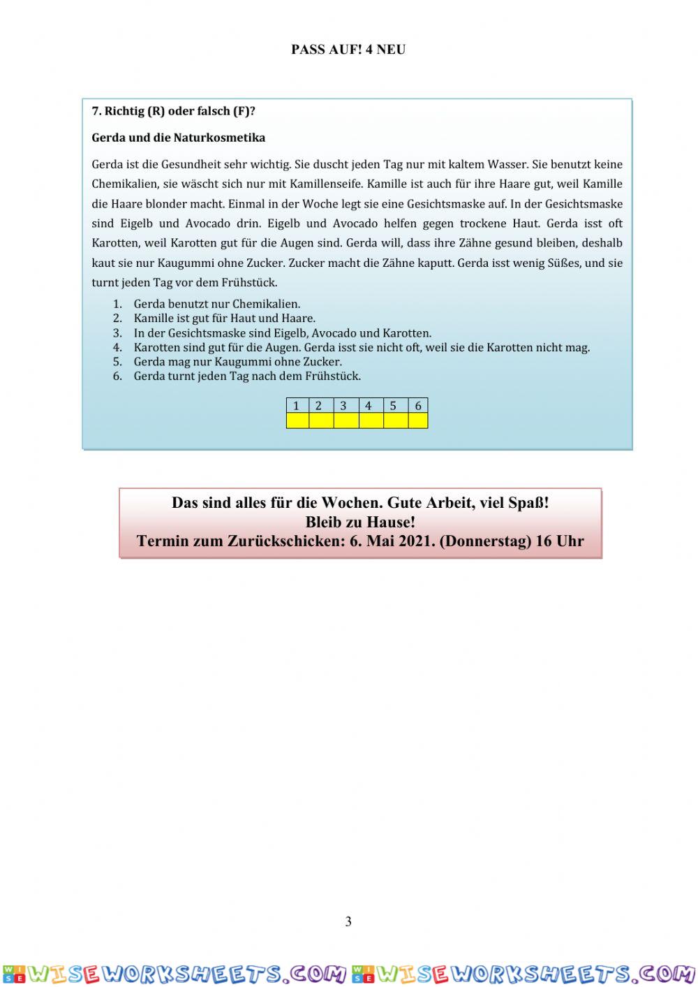 worksheet