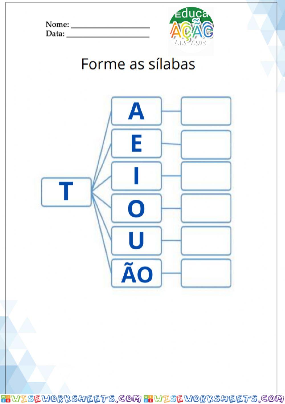 Caderno Silábico T