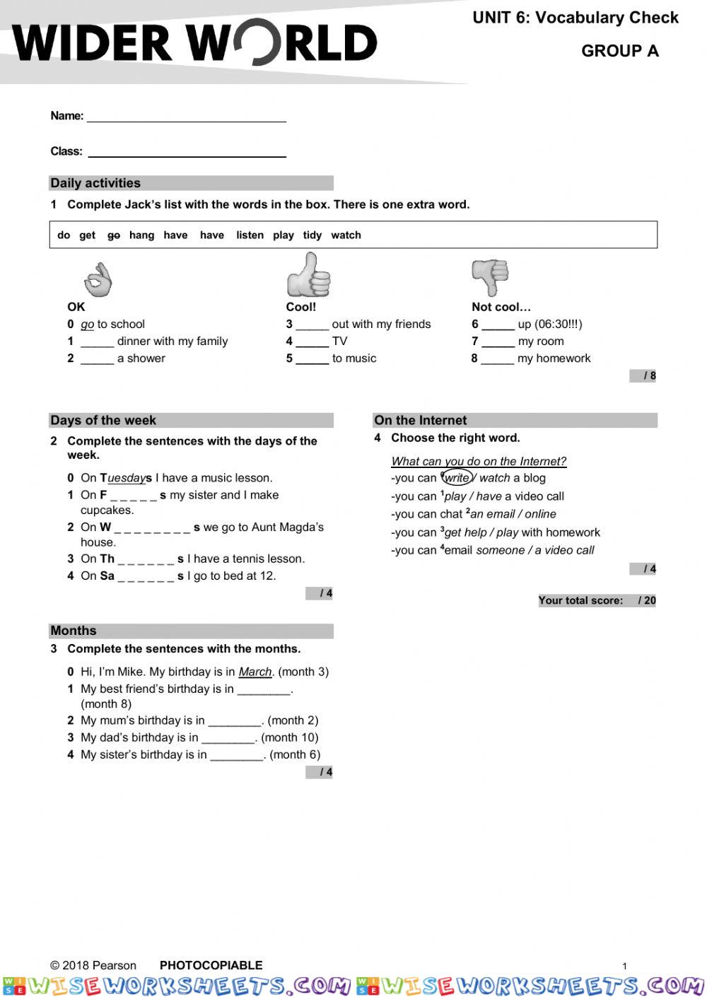 worksheet