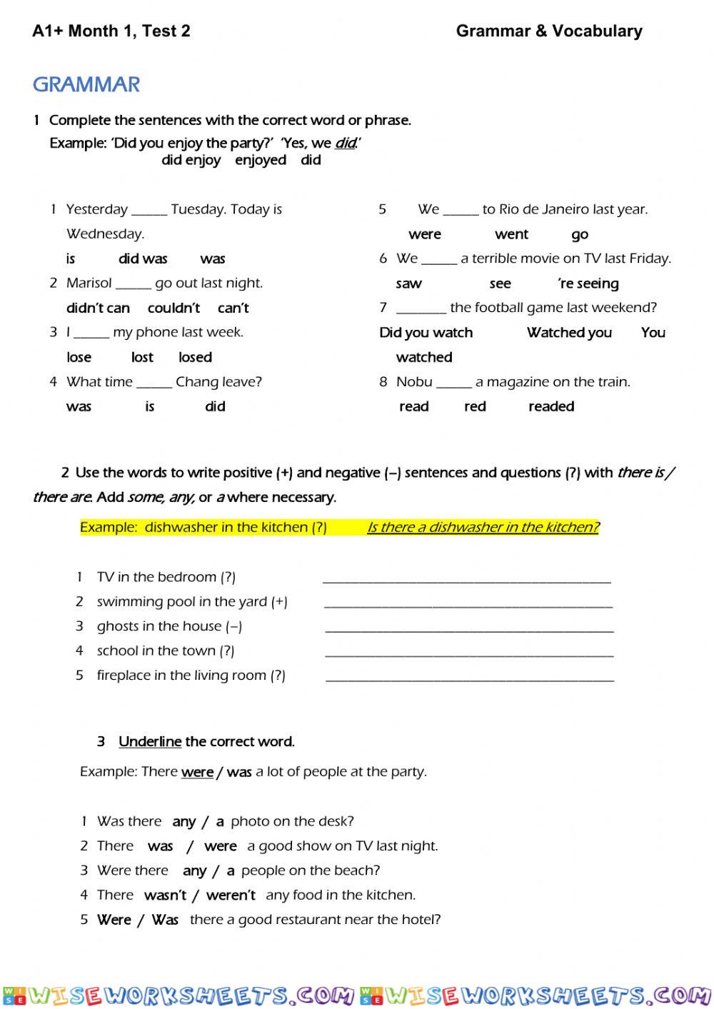 worksheet