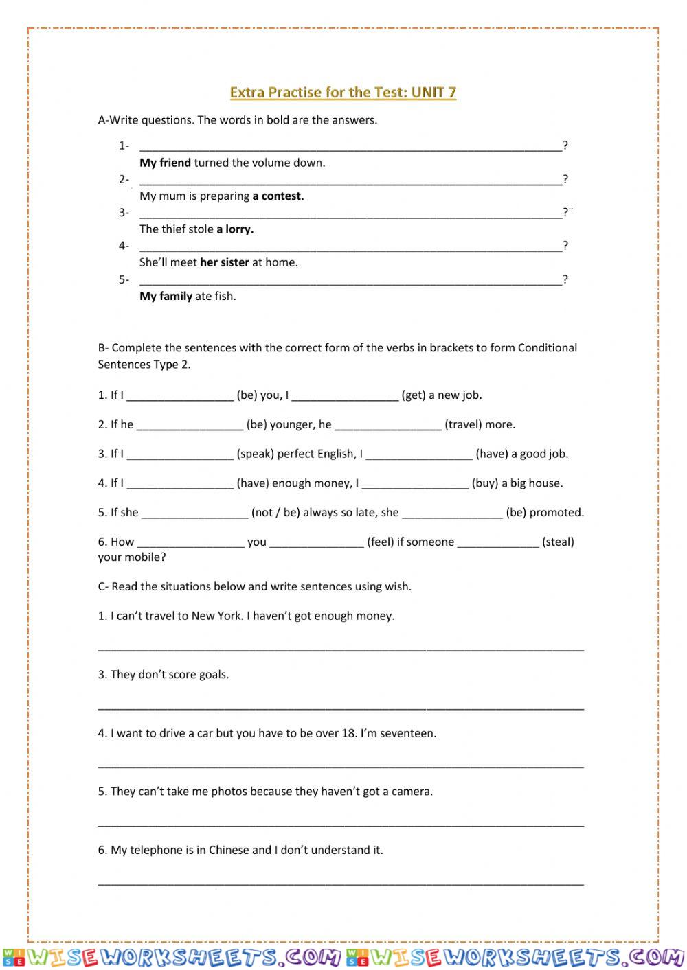 Review for the test