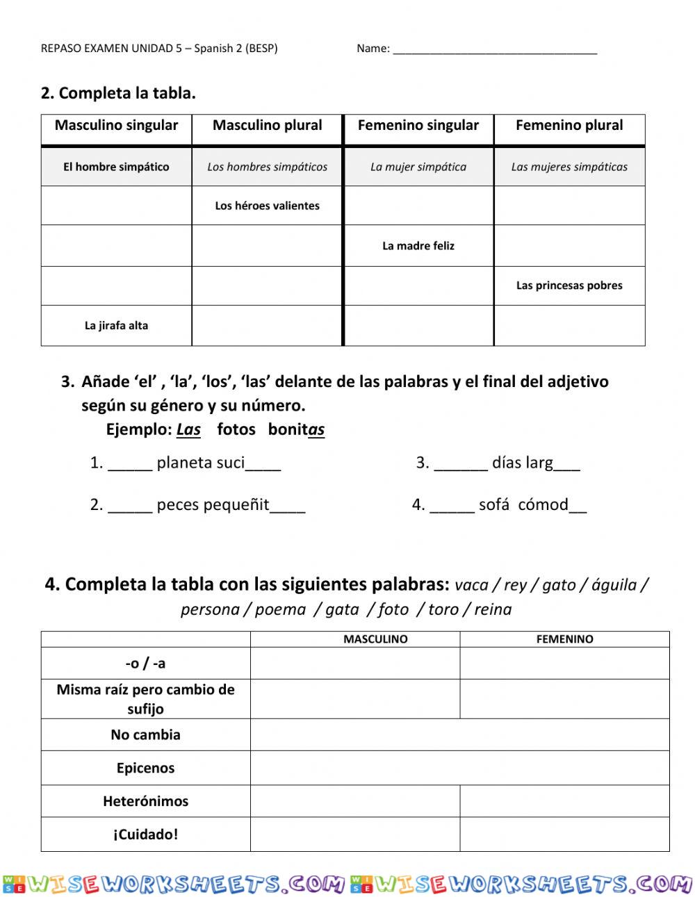 worksheet