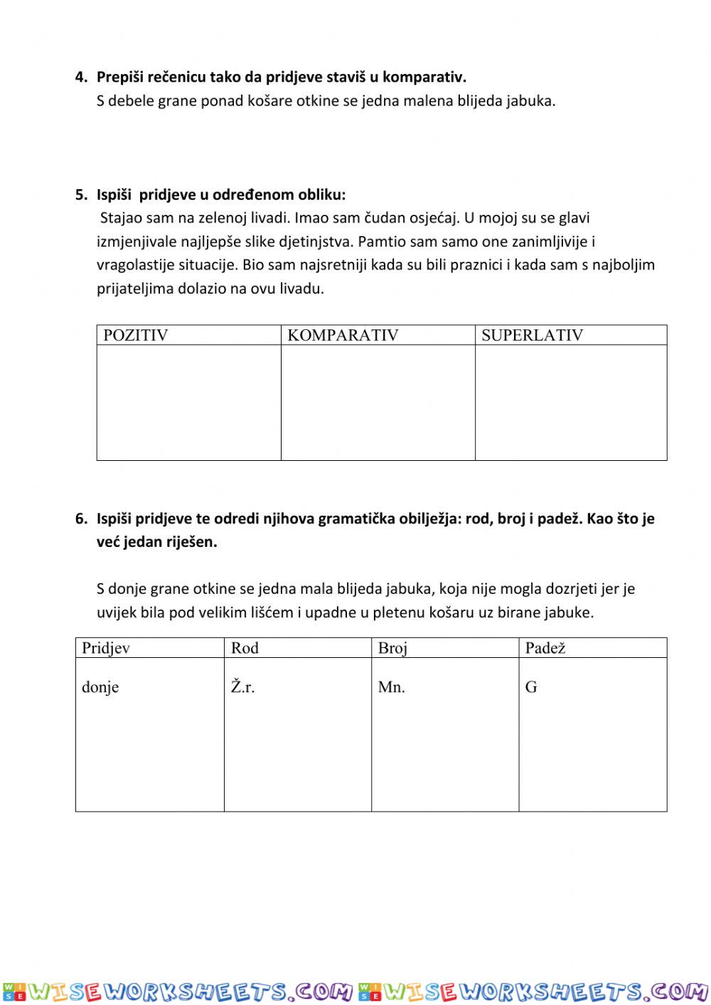 worksheet