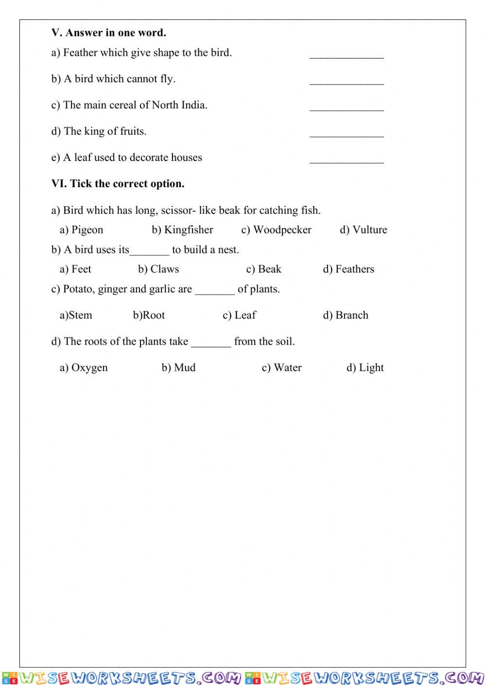 worksheet