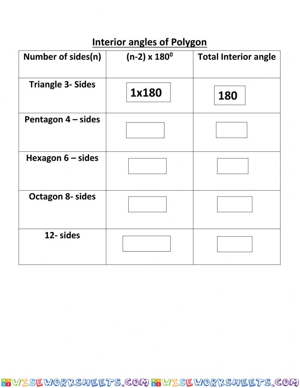 worksheet