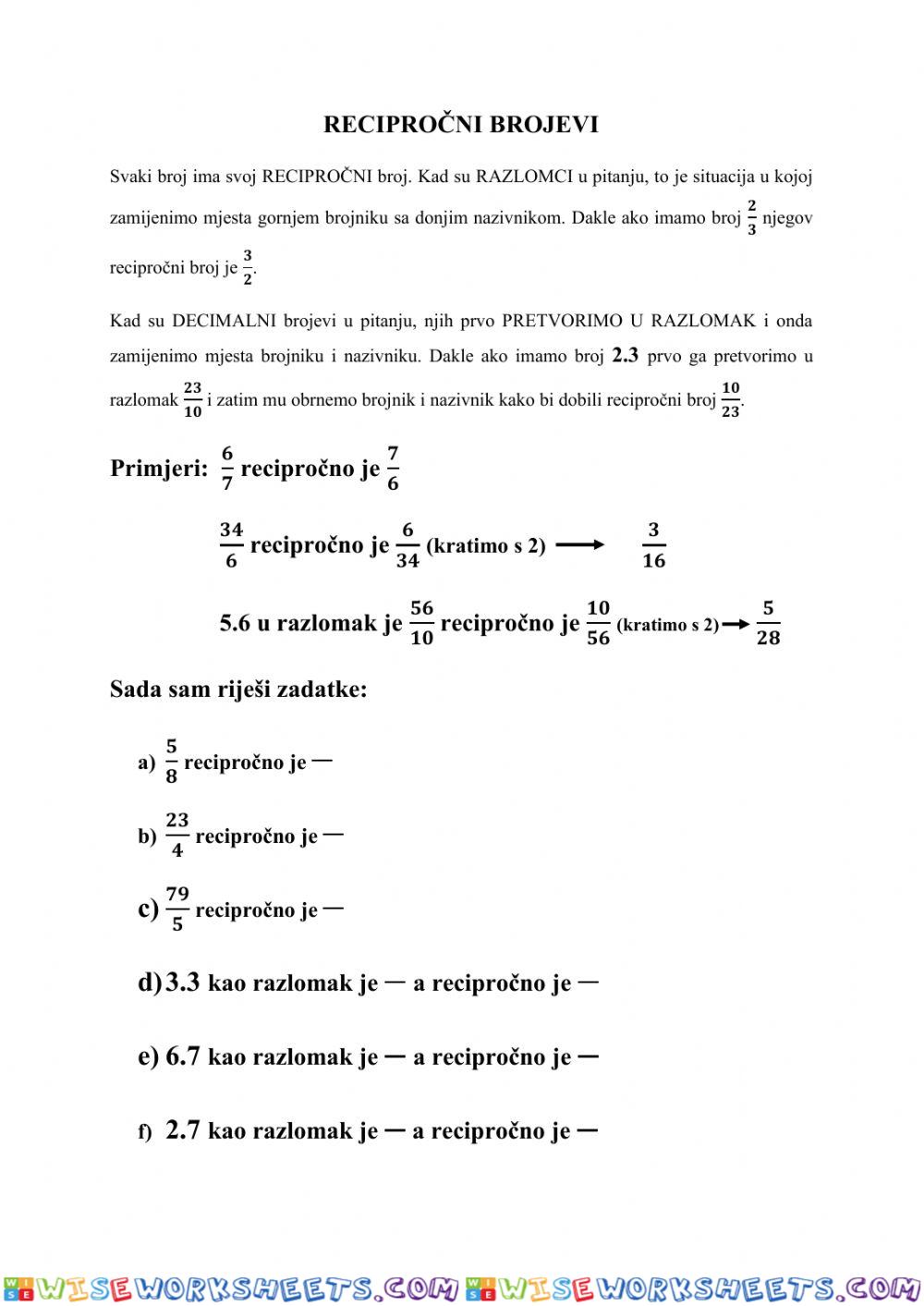 worksheet