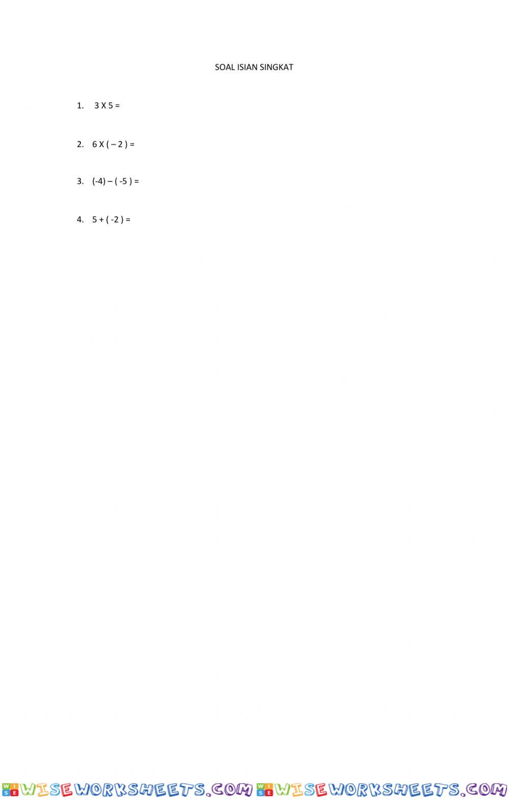 worksheet