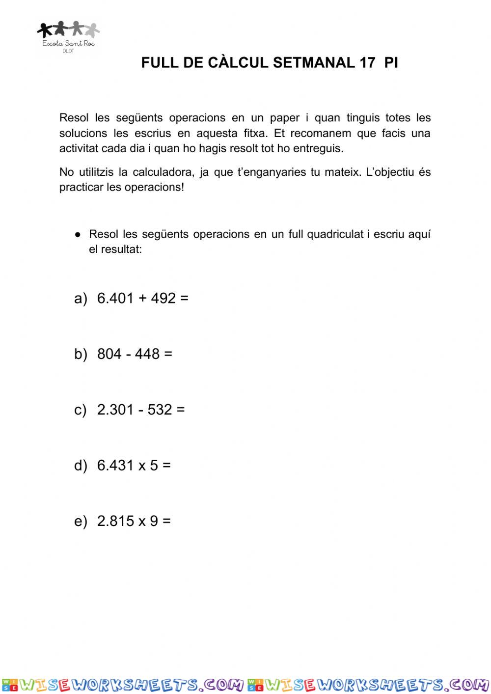 worksheet