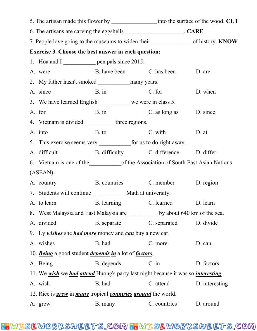 worksheet