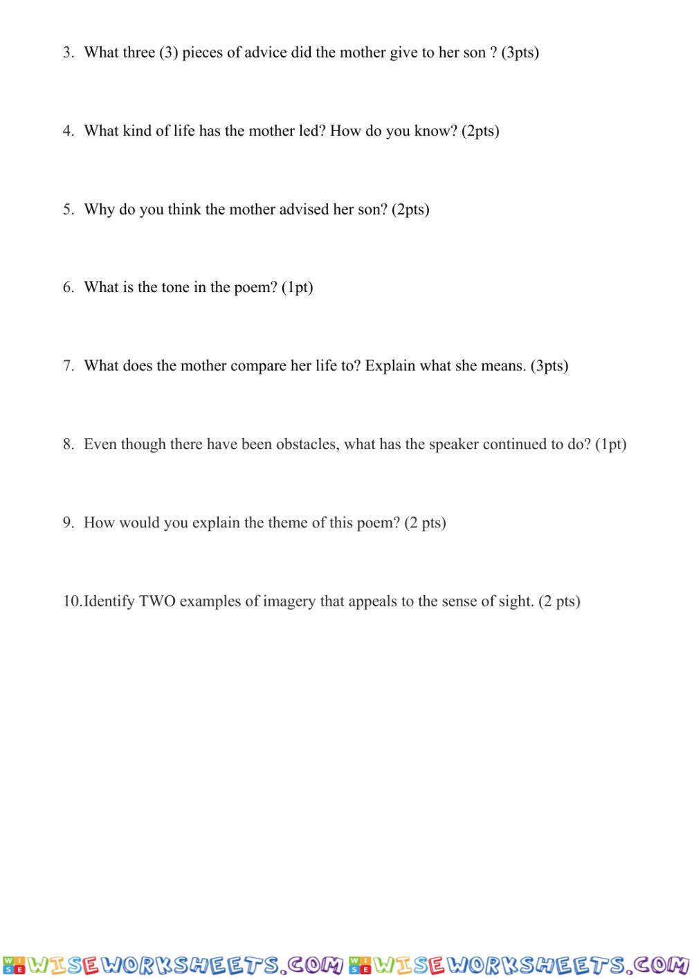 worksheet