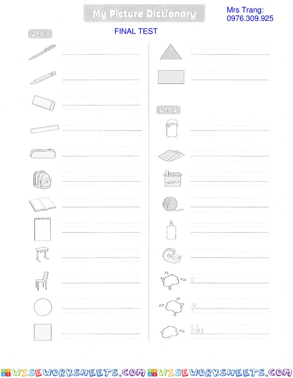 worksheet