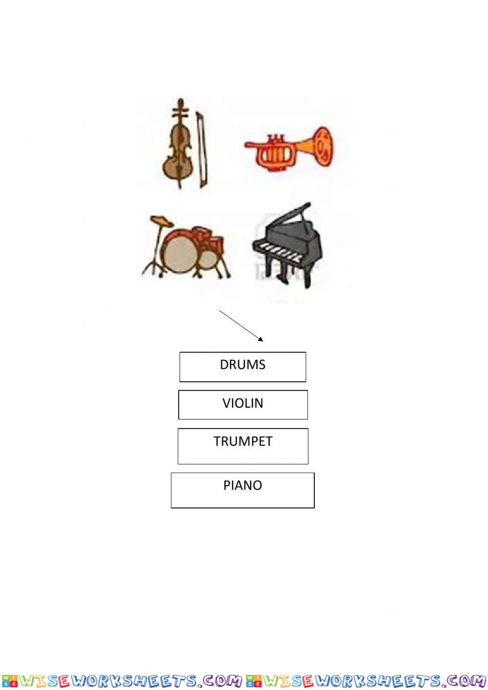 Music instruments tick