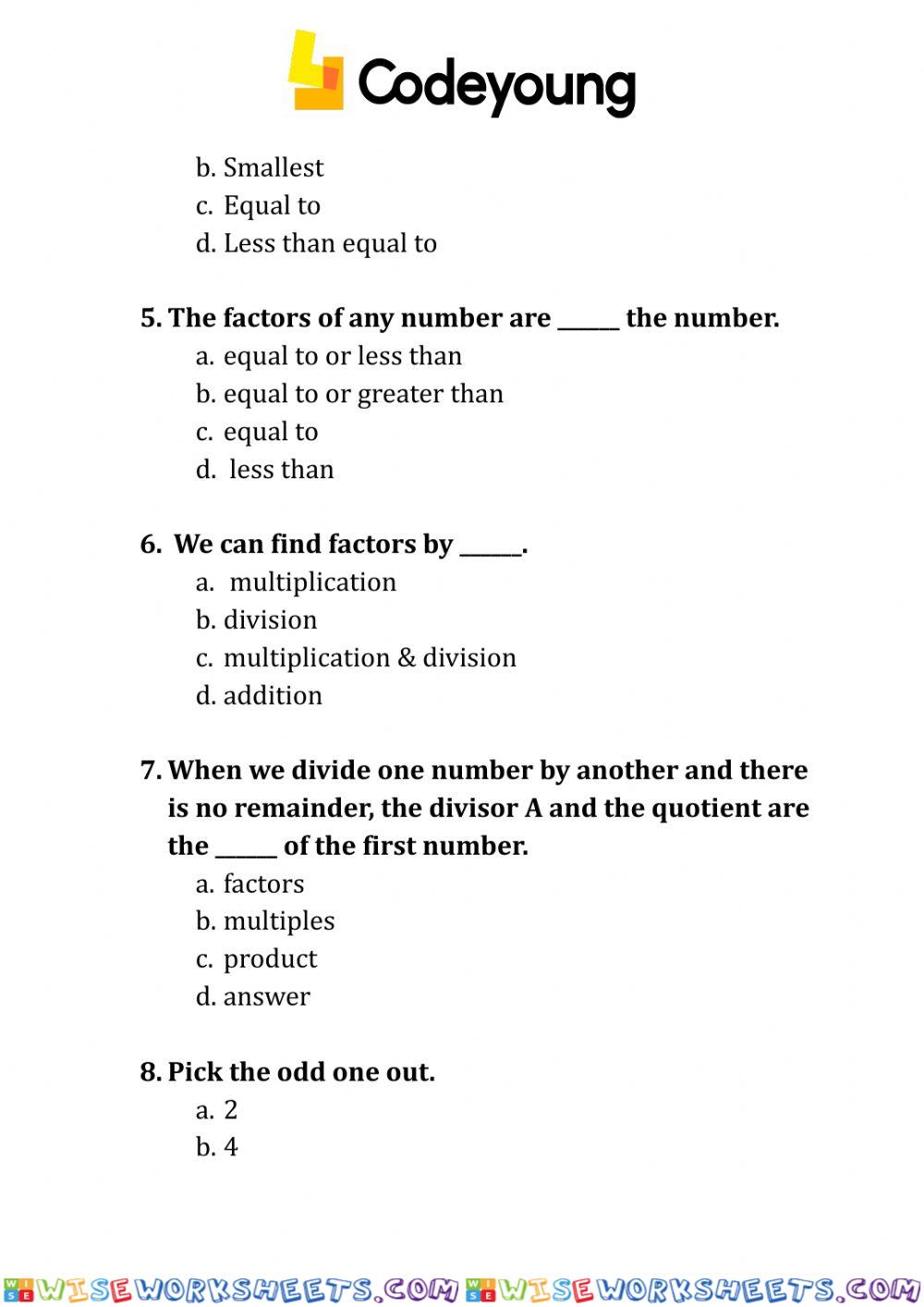 worksheet