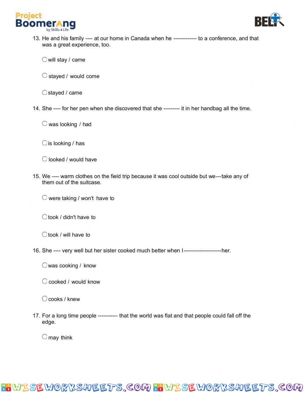 worksheet