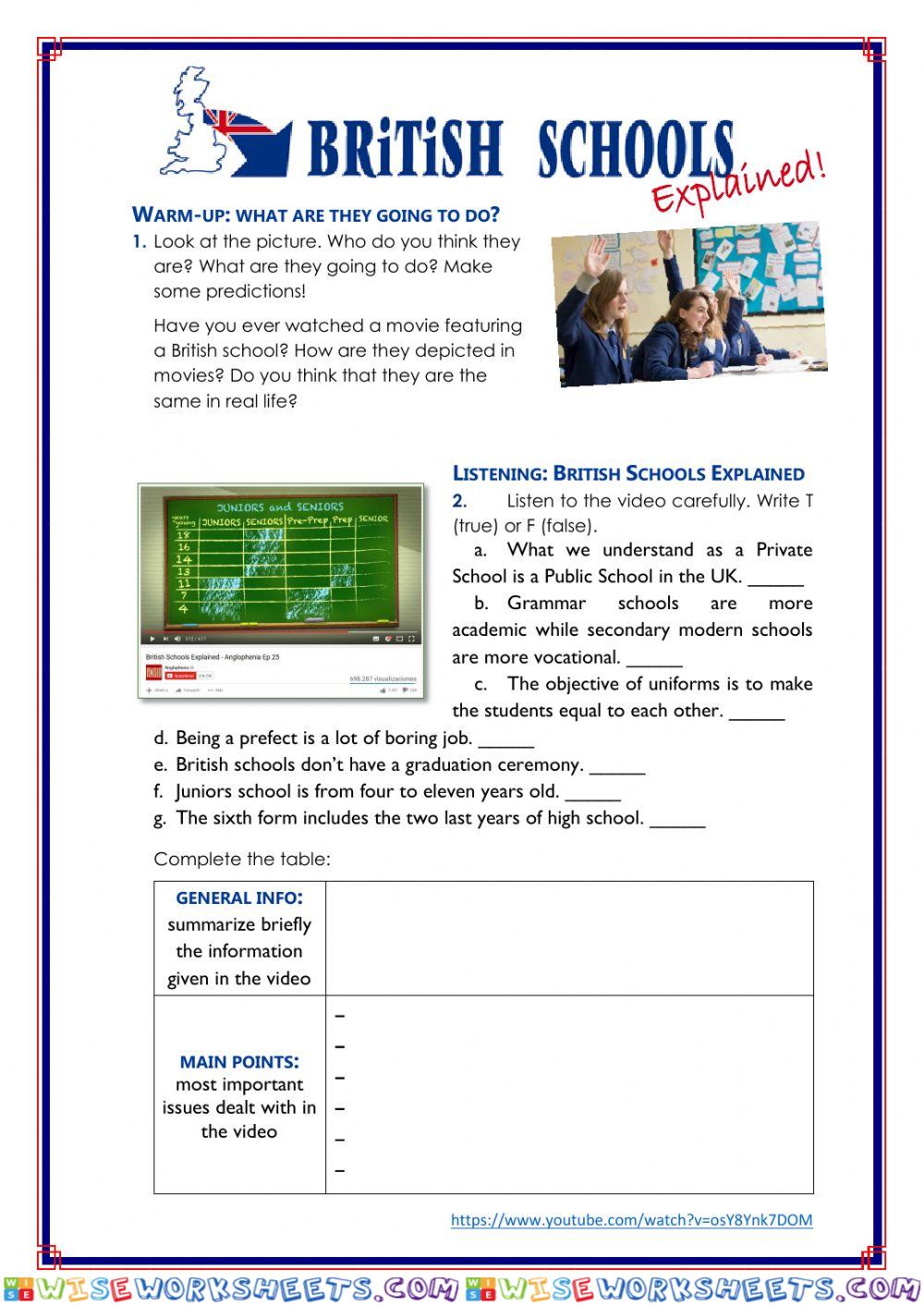 British schools: explained!