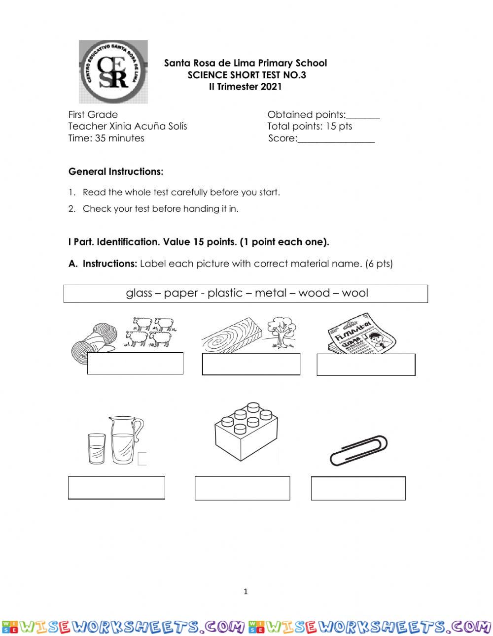 Short Test no.2-1 Grade II TRi