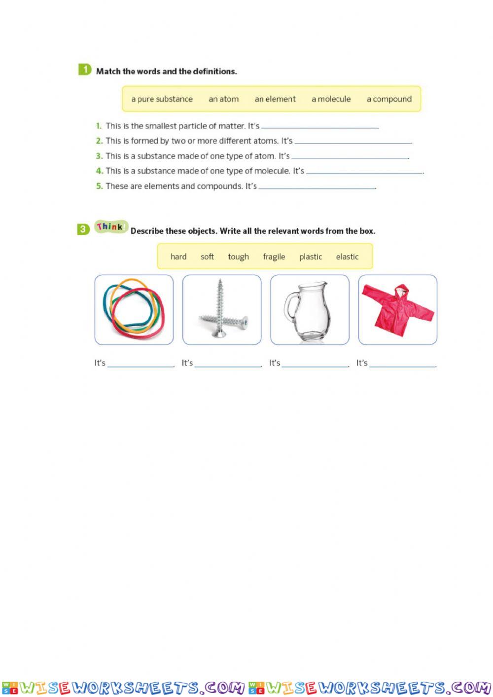 Review atoms and molecules